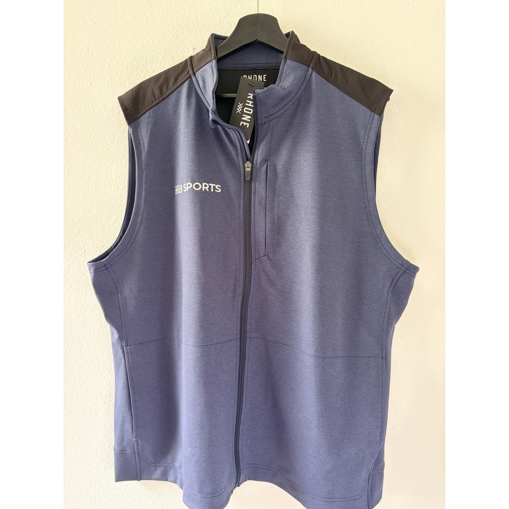 Rhone Spar Collection Recovery Vest Mens 2XL Blue Full Zip NKSFB Sports NWT